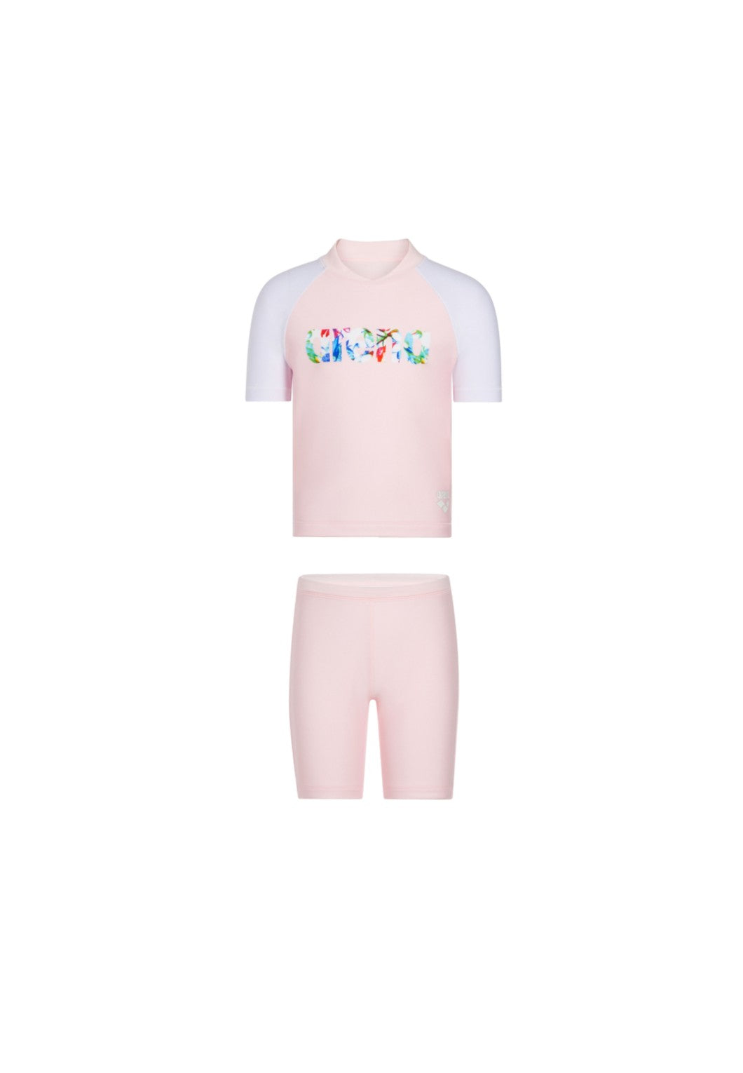 Arena Kids Blossom Logo Print Short Sleeves Sun Protection Set 兒童防曬衫及套裝