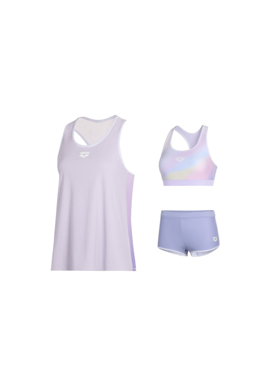 Arena Summer Vista Bra Top Set With Vest Cover Up 女士分體泳衣