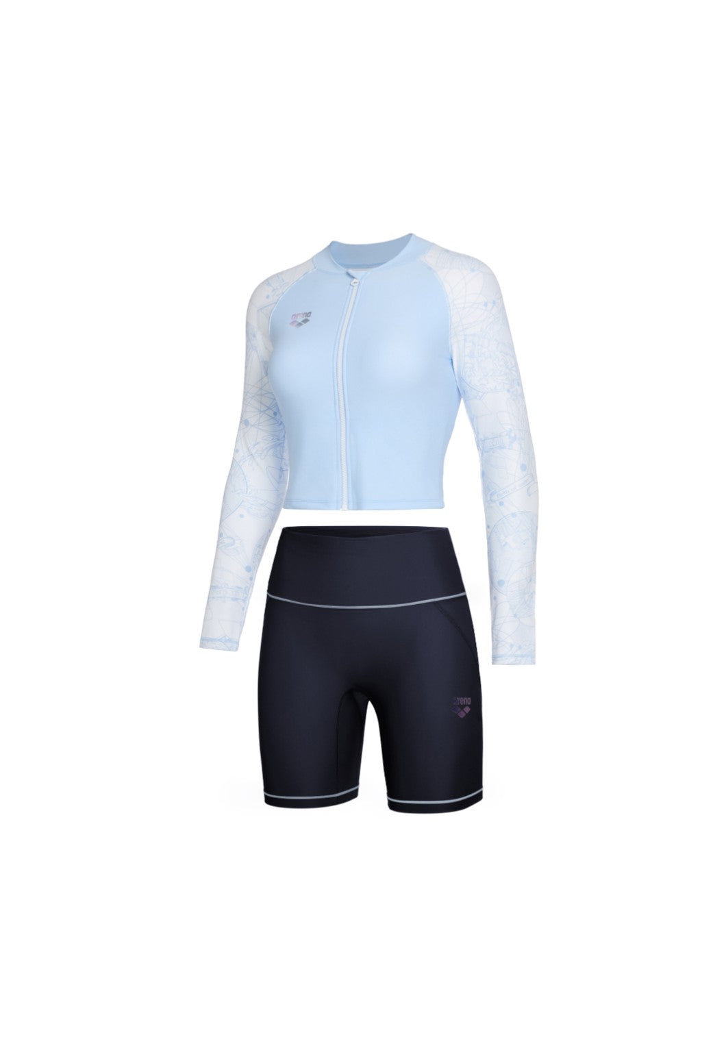 Arena Interstellar Long Sleeves Front Zip Sun Protection Set 女士分體泳衣