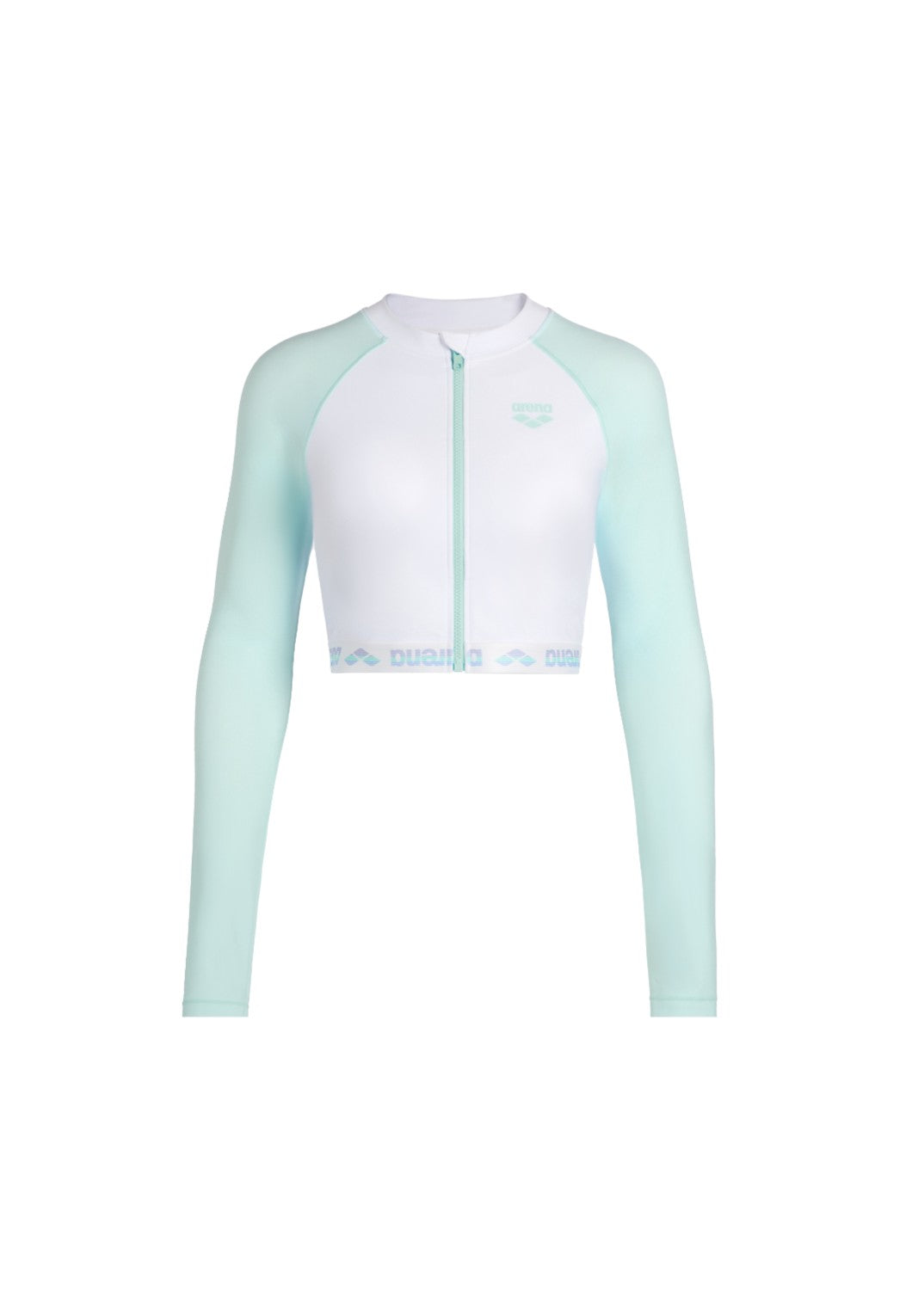 Arena Summer Vista Full Zip Long Sleeves Crop Sun Protecton Top (With Pads) 女士上衣泳衣