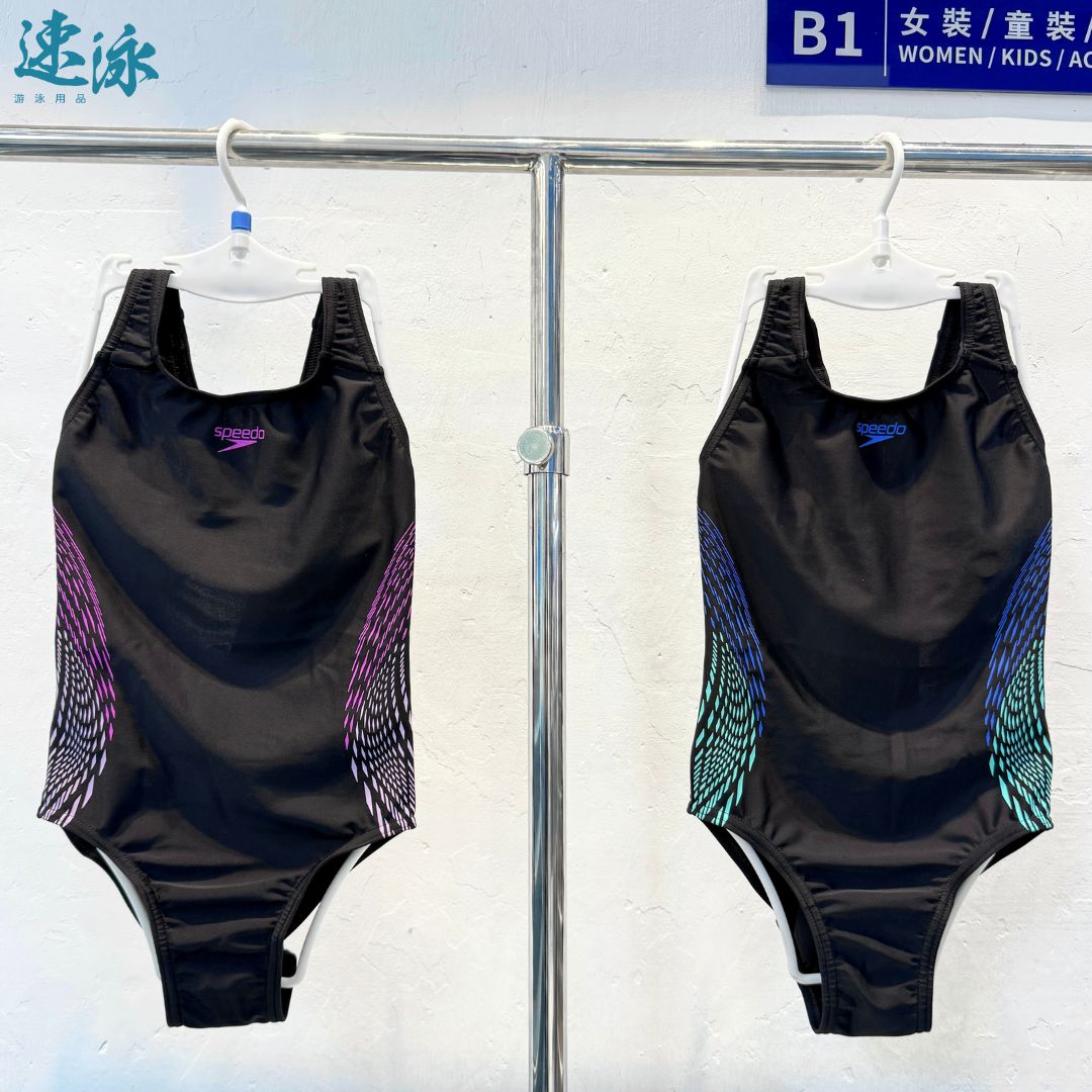 Speedo Girls' Placement Muscleback Swimsuit 女童連身泳衣