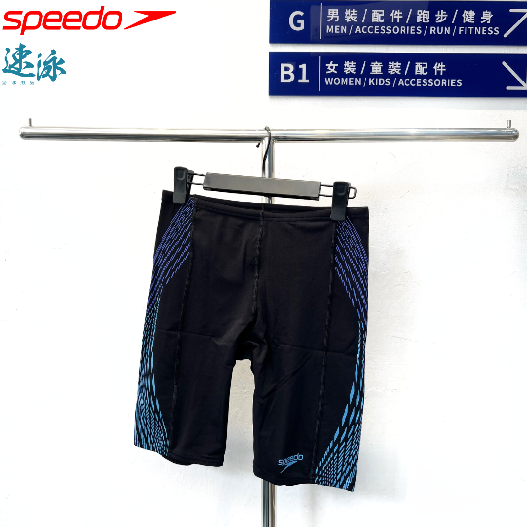 Speedo Men's Tech Panel Jammer Black/Blue 男士及膝泳褲