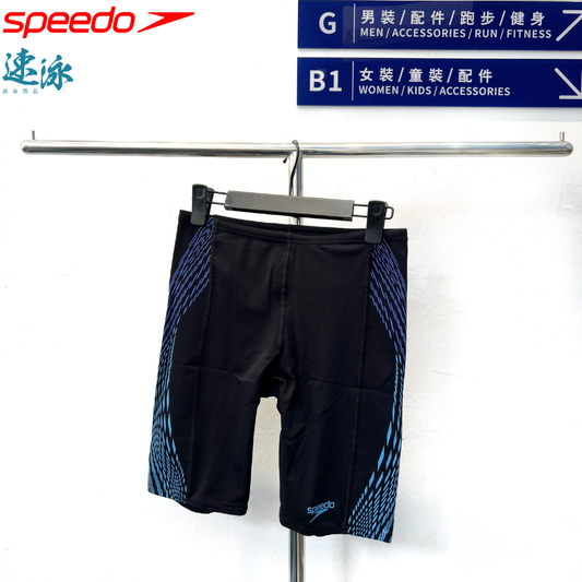 Speedo Men's Tech Panel Jammer Black/Blue 男士及膝泳褲