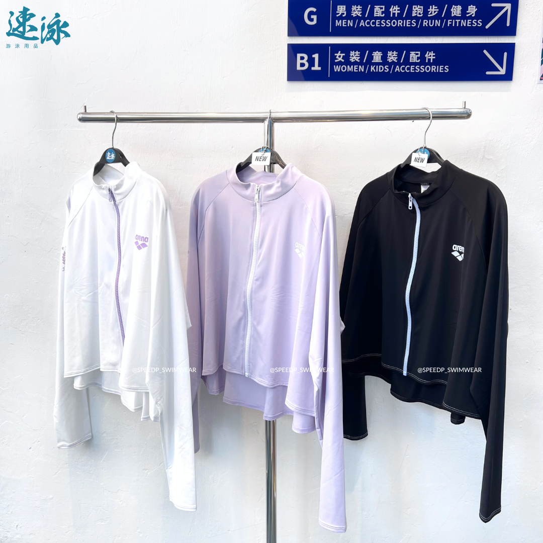 Arena Diagonal 5.0 Crop Panel Full Zip Sun Top 女士防曬上衣