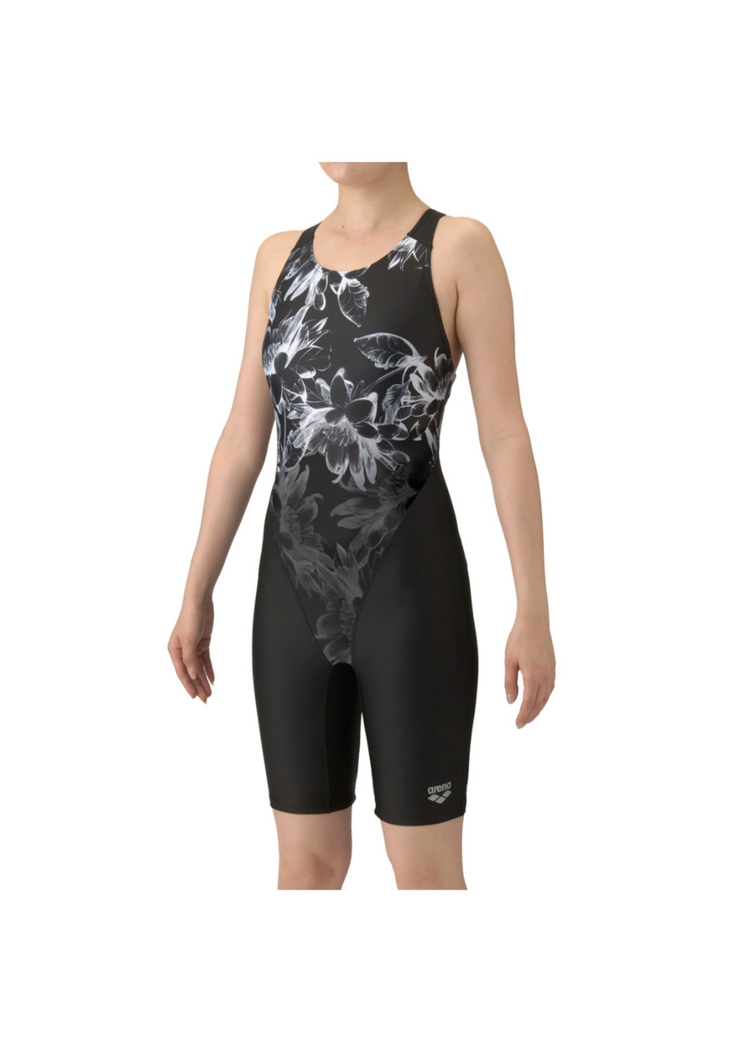 Arena Toughsuit Flex Water Illusion Print Xback Half Leg Training One女士連體泳衣