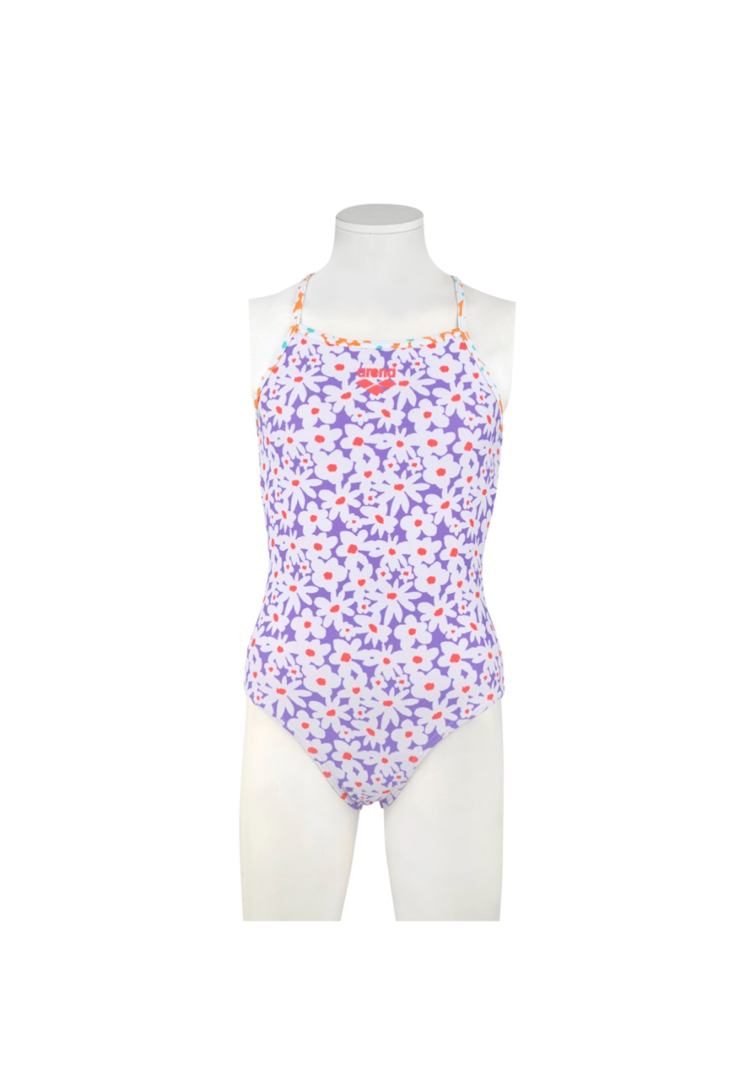 Arena Toughsuit Basic Floral Print Xback Thin Strap Training One Piece女童連身泳衣