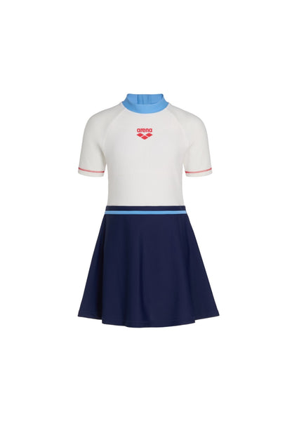 Arena Kids Summer Vista Short Sleeves One Piece Dress With Inner Shorts 女童連身泳衣