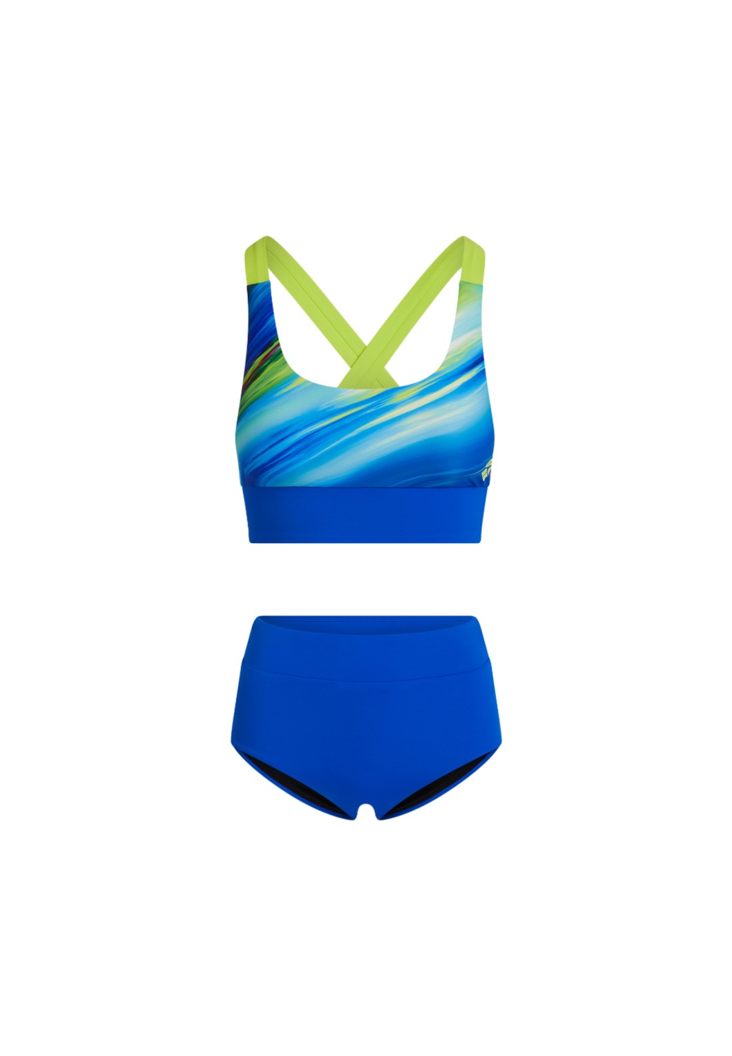 Arena Sunrise Long Line Bra Top With High Waist Brief