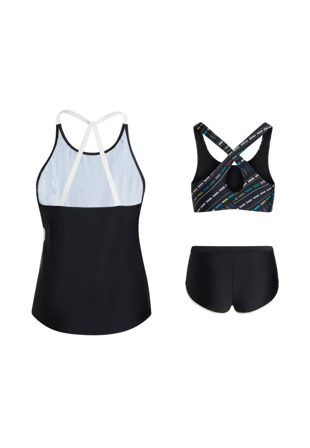 Arena Diagonal 5.0 Bra Top Set With Vest Cover Up女士分體泳衣