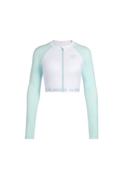 Arena Summer Vista Full Zip Long Sleeves Crop Sun Protecton Top (With Pads) 女士上衣泳衣