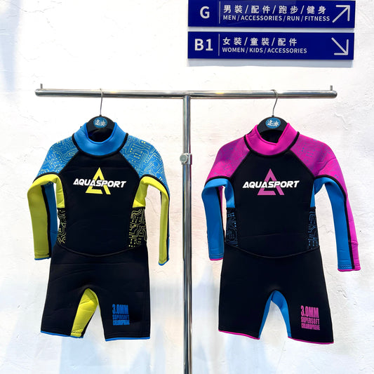 Aquasport 3mm L/S Walrus Skin Rubber Thermal Suit children's whale blubber rubber thermal suit