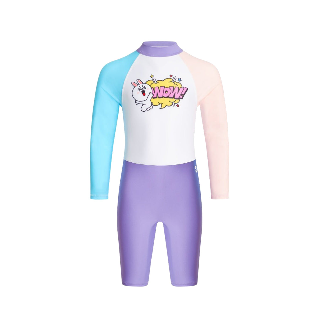 Arena Line Friends Comic Pop Cony LS Sun Protection Suit 儿童连身长袖泳衣