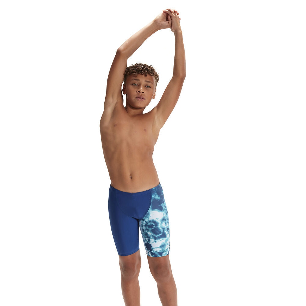 Speedo Boys Digital Allover V-Cut Jammer Boys' Knee Swim Shorts