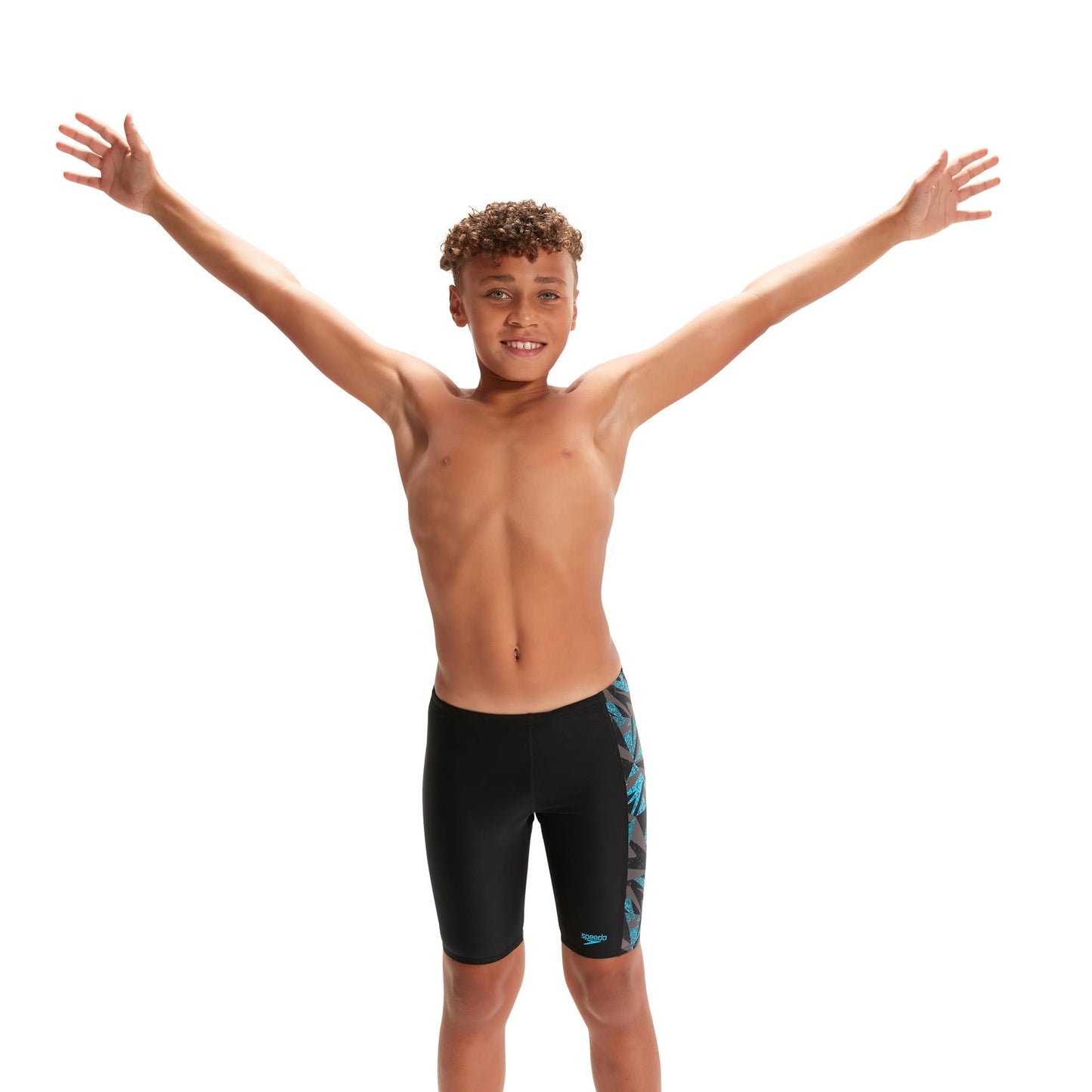 Speedo Boys Hyper Boom Panel Jammer Boys' Knee Swim Shorts